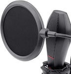 Redragon GM200 Gaming Stream Desktop Condenser Microphone – Omni-9765 Capsule, 50Hz-16kHz, Shock Mount, Pop Filter, Tripod Stand, USB – Black