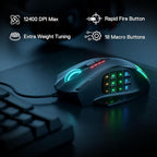 Redragon IMPACT MMO Wired Gaming Mouse 12400 DPI