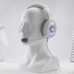 Redragon H350 RGB Wired Gaming Headset – 50mm Drivers, 2.0 Stereo Surround, RGB Earcup Underglow (Dynamic/Static/Off), Detachable Noise-Canceling Mic, In-Line Control – White