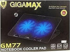 قاعدة تبريد للكمبيوتر المحمول من جيجا ماكس GM-77 مع وصلة USB - أسود

