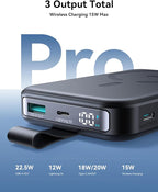 Joyroom JR-PBM11 10000mAh Qi2 Magnetic Wireless Power Bank – Black