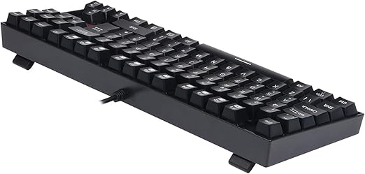 Redragon K552L-KR KUMARA ELITE Wired Mechanical Gaming Keyboard – 87 Keys TKL, Red Switch, No Backlight – Black