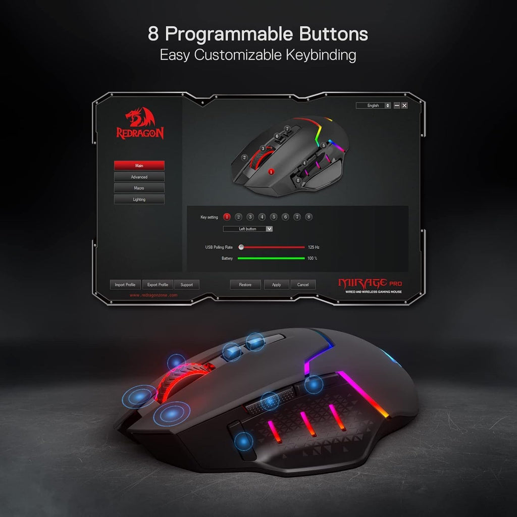 Redragon M690 PRO Wired/Wireless Gaming Mouse