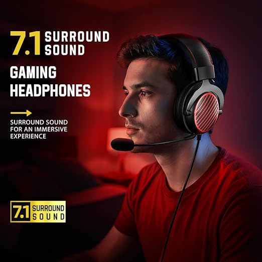 Redragon H540 PRO 4-in-1 Wireless Gaming Headset – Virtual 7.1 Surround, 53mm Drivers, Memory Foam, 360° Detachable Mic, Aluminum Bracket – Black