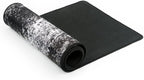 Redragon P018 TAURUS XXXL Extended Gaming Desk Mat – Abstract Marble Splatter Design, Black Anti-Fray Stitched Edges, Non-Slip Rubber Base, Rollable – Black/White