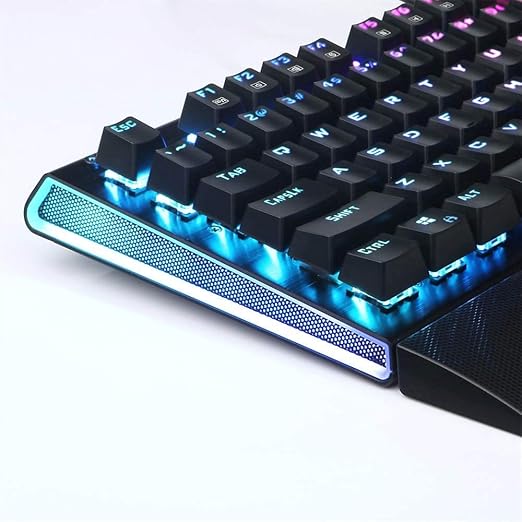 Redragon K569 RGB Wired Mechanical Gaming Keyboard – 104 Keys Full Size, Wrist Rest, Keycap Puller – Black