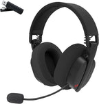 Redragon H888 3-in-1 Wireless Gaming Headset – 168g Ultra-Light, 40mm Drivers, Virtual 7.1 Surround, Mesh Fabric, Detachable Mic – Black / White