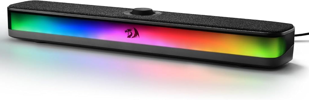 Redragon GS515 RGB Desktop Soundbar – 2.0 Channel 5W×2 BT 5.3 USB-C 6 RGB Modes