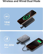 Joyroom JR-PBM11 10000mAh Qi2 Magnetic Wireless Power Bank – Black
