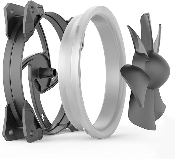 Redragon GC-F008 120mm Full-Color RGB Turbo Case Fan 3-Pack – Dual-Ring Design, 57 Lighting Modes, Super Quiet High Airflow, 10-in-1 Control Box, IR Remote – Black