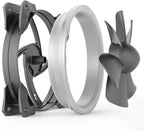 Redragon GC-F008 120mm Full-Color RGB Turbo Case Fan 3-Pack – Dual-Ring Design, 57 Lighting Modes, Super Quiet High Airflow, 10-in-1 Control Box, IR Remote – Black