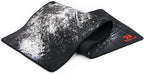 Redragon P018 TAURUS XXXL Extended Gaming Desk Mat – Abstract Marble Splatter Design, Black Anti-Fray Stitched Edges, Non-Slip Rubber Base, Rollable – Black/White