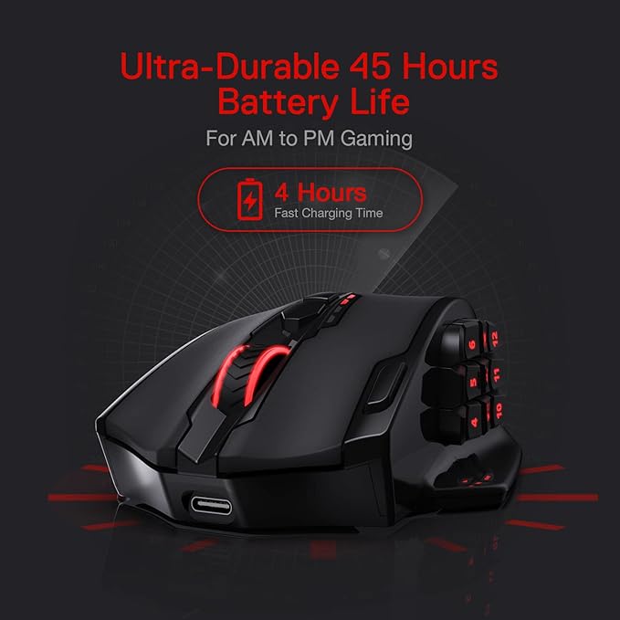 Redragon M913 Impact Elite Wired/Wireless MMO Gaming Mouse 16000 DPI