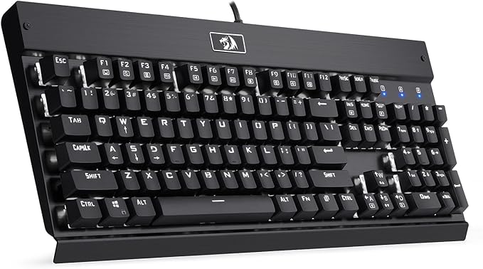 Redragon KG010-KN Wired Mechanical Gaming Keyboard – 9 LED Backlit Effects, Brown Switch, Double-Shot Keycaps