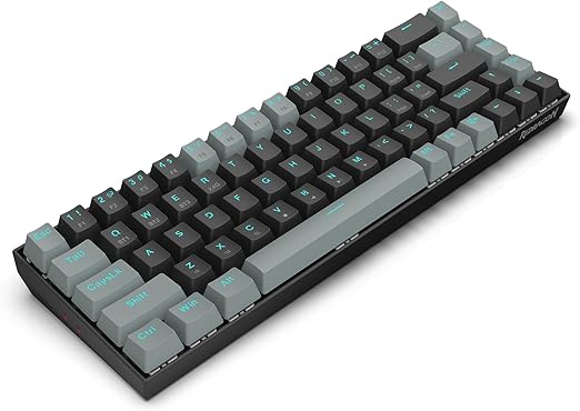 Redragon K662L-K1RS Wireless Portable 65% Mechanical Gaming Keyboard – 68 Keys, Red Switch, Double-Shot Keycaps, 2.4G + Bluetooth, 2×AAA Battery – Dark Gray/Black