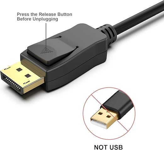 كابل ديسبلاي بورت (DisplayPort) بطول 1.8 متر - من DP إلى DP 