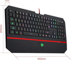 Redragon K502 RGB Gaming Keyboard – Membrane, 104 Key, Silent, Wrist Rest