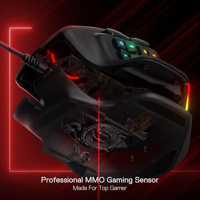 Redragon M811 Aatrox MMO Wired RGB Gaming Mouse