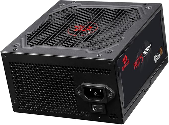 Redragon GS-PS005 RGPS 700W Full Modular Gaming Power Supply – 80 Plus Gold, PFC, 14cm Fan, Full Modular, 24P+CPU8Px2+PCIe8Px2+SATA6+IDE3, Full Range AC – Black