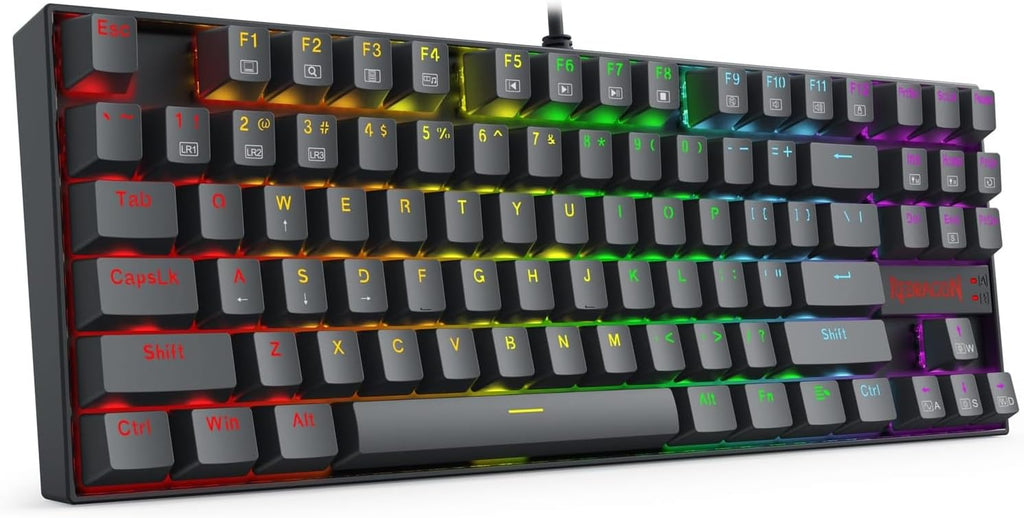 Redragon K552 KUMARA RGB Wired Mechanical Gaming Keyboard – 87 Keys TKL, ABS Metal Design – Black