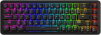 Redragon K709 RGB 65% Wireless Gasket Hot-Swap Mechanical Gaming Keyboard – 68 Keys, Custom Dragon Chant Linear Switch, 5-Layer Noise Dampening, Round PBT Keycaps, Tri-Mode – Black