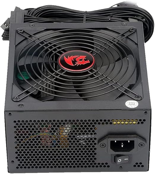 Redragon GS-PS003 RGPS 600W Gaming Power Supply – 80 Plus Bronze, PFC, 14cm Fan, Non-Modular, 24P+CPU8P+PCIe8Px2+SATA6+IDE3, Full Range AC – Black