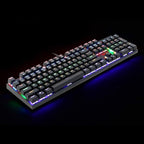 Redragon K565R RUDRA RGB Wired Mechanical Gaming Keyboard – 104 Keys Full Size, Rainbow LED – Black