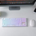 Redragon K539 Anubis 80% RGB 3-Mode Wireless Mechanical Gaming Keyboard – Low Profile TKL, Brown Switch – White