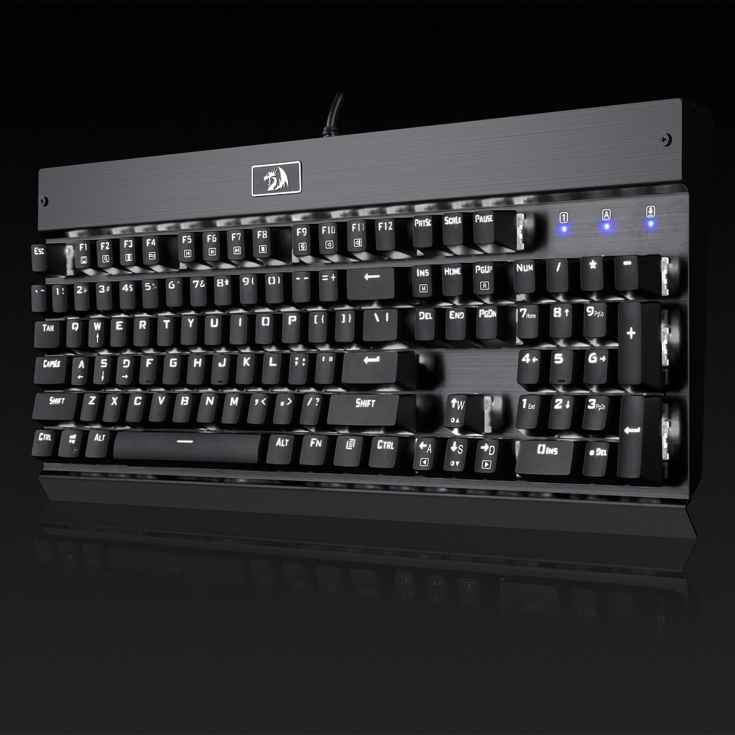 Redragon KG010-KN Wired Mechanical Gaming Keyboard – 9 LED Backlit Effects, Brown Switch, Double-Shot Keycaps