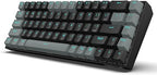 Redragon K662L-K1RS Wireless Portable 65% Mechanical Gaming Keyboard – 68 Keys, Red Switch, Double-Shot Keycaps, 2.4G + Bluetooth, 2×AAA Battery – Dark Gray/Black