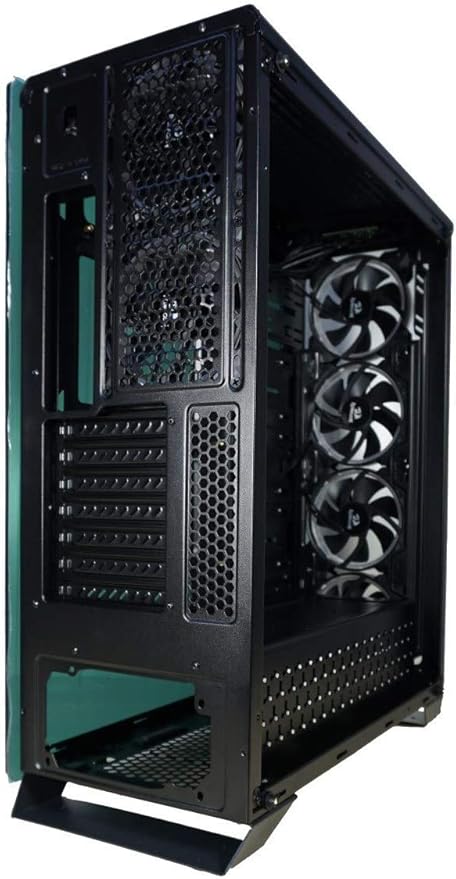 Redragon GC-801 IRONHIDE Full-Tower RGB Gaming PC Case – 4-Side Tempered Glass, 12 Fan Support, 6x GC-F008 RGB Turbo Fans Included, 360mm Radiator, CNC Aluminum Screws – Black