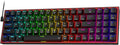 Redragon K628 POLLUX RGB 75% Hot-Swap Wired Mechanical Gaming Keyboard – 78 Keys, Red Switch, Free-Mod PCB, 470g Ultra-Light, Pro Software – Black/Red