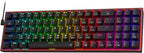 Redragon K628 POLLUX RGB 75% Hot-Swap Wired Mechanical Gaming Keyboard – 78 Keys, Red Switch, Free-Mod PCB, 470g Ultra-Light, Pro Software – Black/Red