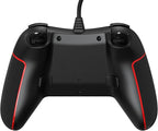 Redragon G713 Ephemera Wired Gaming Controller – Dual Vibration, Programmable Macro Button, Ergonomic Design – PC & Android – Black/Red