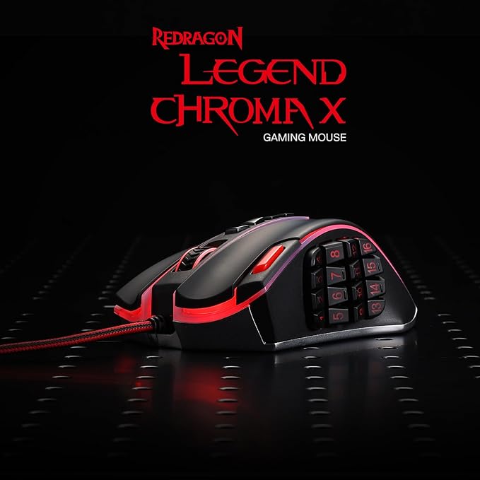 Redragon M990 Legend Chroma X 24000 DPI MMO Wired RGB Gaming Mouse