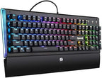 Redragon K569 RGB Wired Mechanical Gaming Keyboard – 104 Keys Full Size, Wrist Rest, Keycap Puller – Black