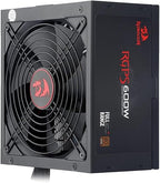 Redragon GS-PS003 RGPS 600W Gaming Power Supply – 80 Plus Bronze, PFC, 14cm Fan, Non-Modular, 24P+CPU8P+PCIe8Px2+SATA6+IDE3, Full Range AC – Black
