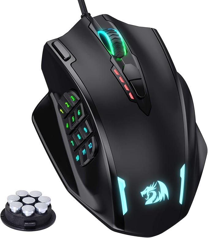Redragon IMPACT MMO Wired Gaming Mouse 12400 DPI