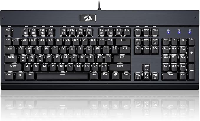 Redragon KG010-KN Wired Mechanical Gaming Keyboard – 9 LED Backlit Effects, Brown Switch, Double-Shot Keycaps