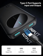 باور بانك جيروم JR-PBF12 2.4 أمبير 10000 مللي أمبير  LED