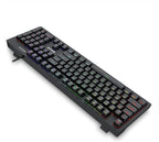 Redragon K679 RGB Full Size Wired Mechanical Gaming Keyboard – 104 Keys, Blue Switch, Sound Absorbing Foam, RGB Side Lighting – Black