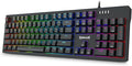 Redragon K679 RGB Full Size Wired Mechanical Gaming Keyboard – 104 Keys, Blue Switch, Sound Absorbing Foam, RGB Side Lighting – Black