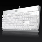 Redragon KG010-WN Wired Mechanical Gaming Keyboard – 9 LED Backlit Effects, Brown Switch, Double-Shot Keycaps – White