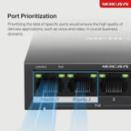 ميركوسيس سويتش بـ5 منافذ 10/100/1000 ميجابت لكل ثانية مع 4 منافذ PoE+ (MS105GP) 