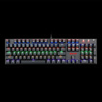 Redragon K565R RUDRA RGB Wired Mechanical Gaming Keyboard – 104 Keys Full Size, Rainbow LED – Black