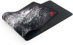 Redragon P018 TAURUS XXXL Extended Gaming Desk Mat – Abstract Marble Splatter Design, Black Anti-Fray Stitched Edges, Non-Slip Rubber Base, Rollable – Black/White