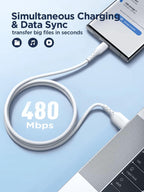سلك شحن سريع جوي روم SA26-AC3 من الفلاش تشارج 3 أمبير USB-A إلى USB-C بطول 1 متر لون أسود