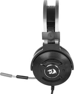 Redragon H991 TRITON Wired Gaming Headset – Virtual 7.1 Surround Sound, ANC Microphone, Super Soft Ear Pads, In-Line Control – Black/Silver