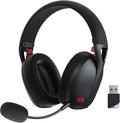 Redragon H848 IRE PRO Ultra-Light Wireless Gaming Headset – 3-Mode (2.4G/BT/Wired), 40mm Drivers, Virtual 7.1, 25H Battery, Detachable Mic – Black