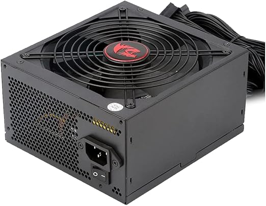 Redragon GS-PS003 RGPS 600W Gaming Power Supply – 80 Plus Bronze, PFC, 14cm Fan, Non-Modular, 24P+CPU8P+PCIe8Px2+SATA6+IDE3, Full Range AC – Black